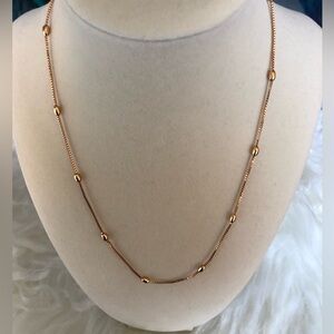 14k Gold-Filled Rose Gold Station Necklace